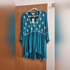 NWT Torrid Teal Tunic Top